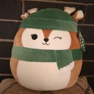 Squishmallows Dawn The Fawn Plush Winter Christmas Theme NWT